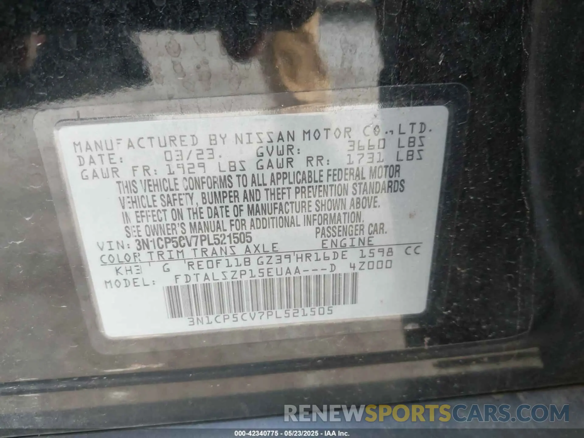 9 Фотография поврежденного автомобиля 3N1CP5CV7PL521505 NISSAN KICKS 2023