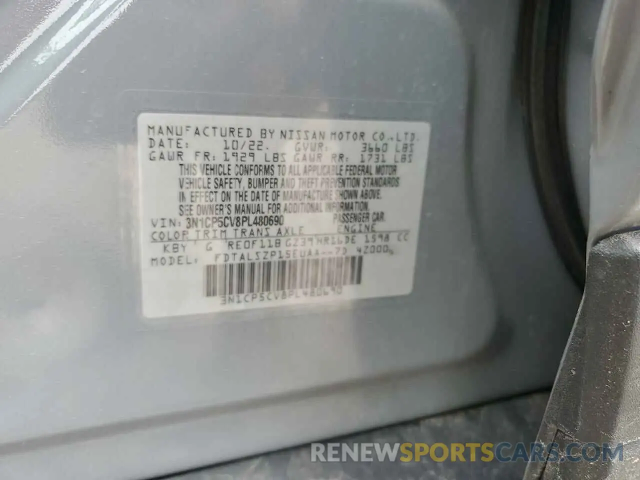 14 Photograph of a damaged car 3N1CP5CV8PL480690 NISSAN KICKS 2023