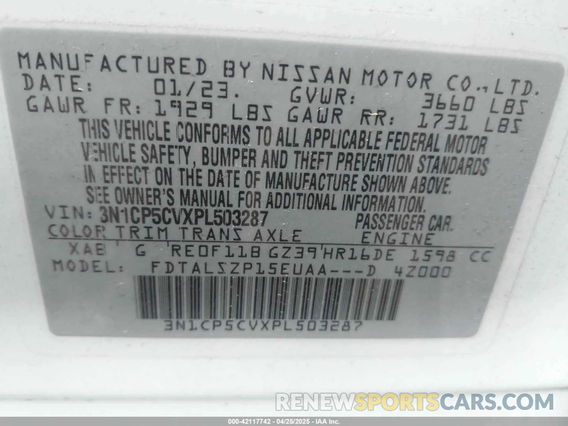 9 Фотография поврежденного автомобиля 3N1CP5CVXPL503287 NISSAN KICKS 2023