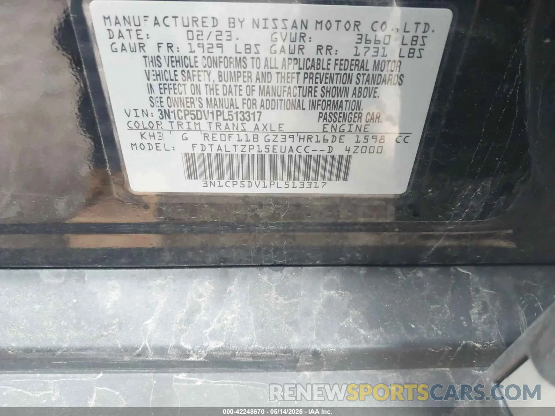 9 Фотография поврежденного автомобиля 3N1CP5DV1PL513317 NISSAN KICKS 2023