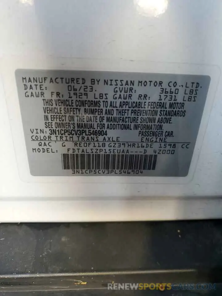 13 Photograph of a damaged car 3N1CP5DV3PL546904 NISSAN KICKS 2023