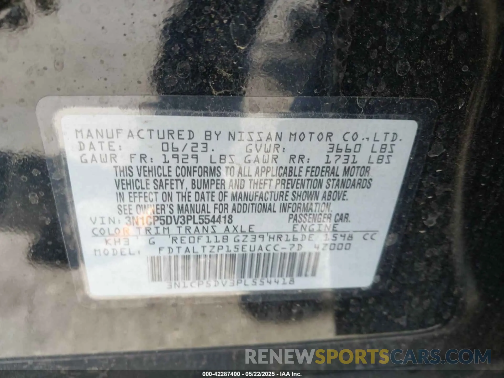 9 Фотография поврежденного автомобиля 3N1CP5DV3PL554418 NISSAN KICKS 2023