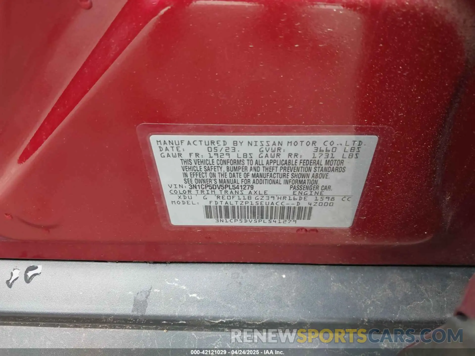 9 Photograph of a damaged car 3N1CP5DV5PL541279 NISSAN KICKS 2023