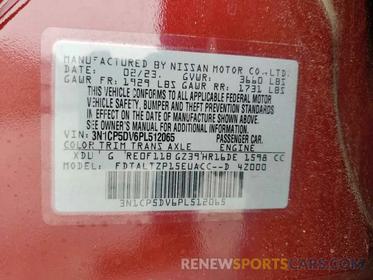 13 Фотография поврежденного автомобиля 3N1CP5DV6PL512065 NISSAN KICKS 2023