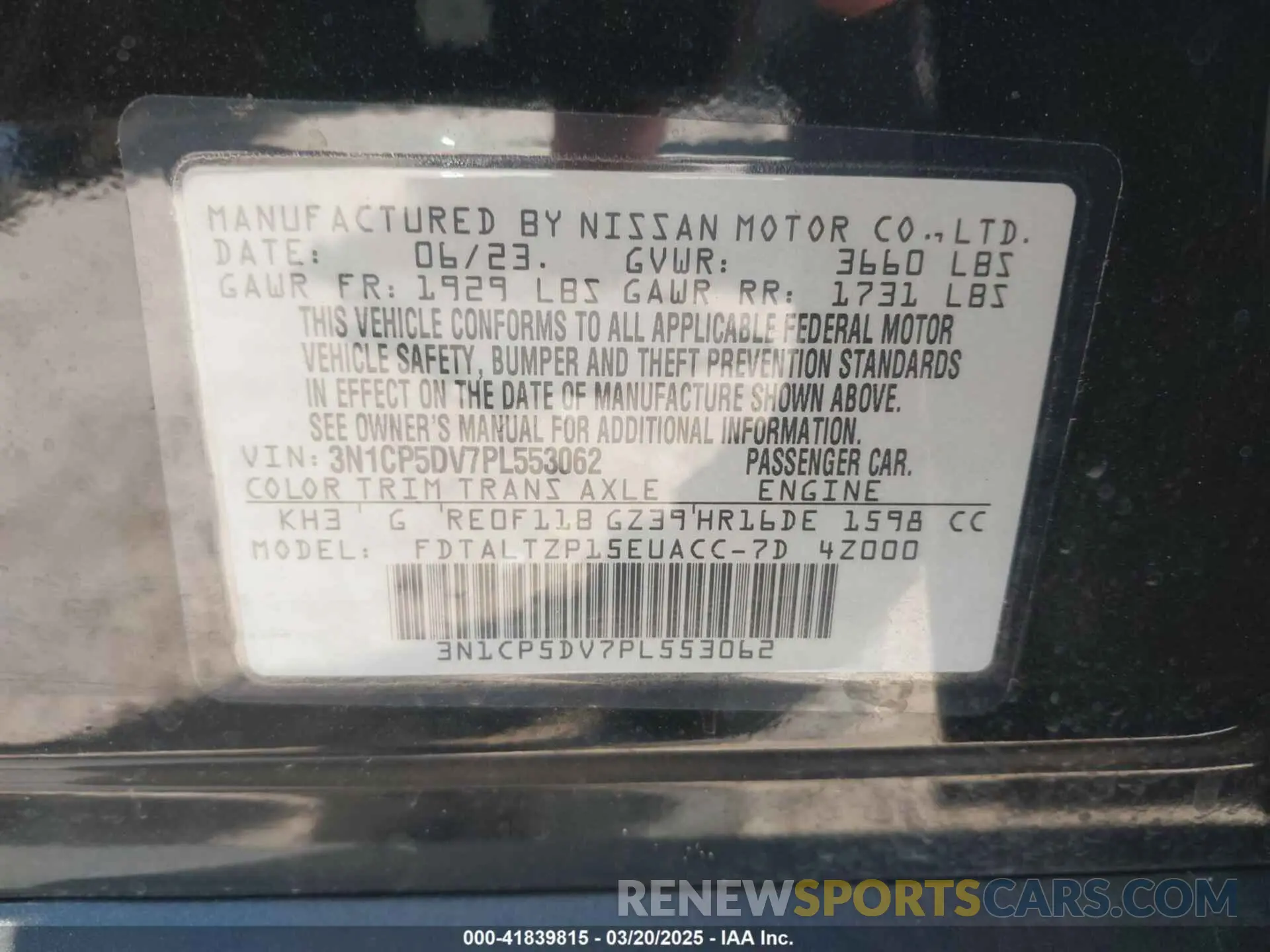 9 Фотография поврежденного автомобиля 3N1CP5DV7PL553062 NISSAN KICKS 2023