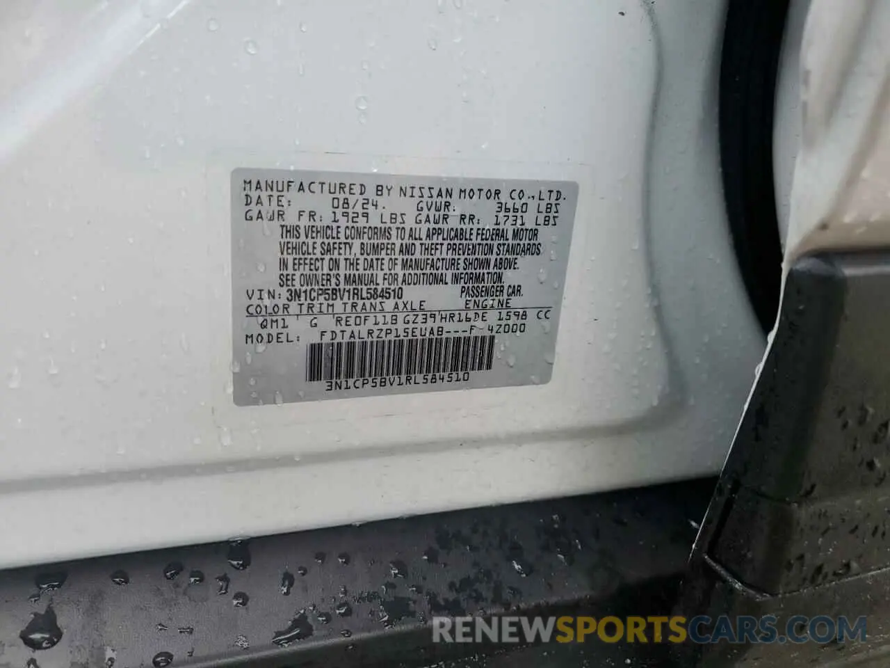 15 Photograph of a damaged car 3N1CP5BV1RL584510 NISSAN KICKS 2024