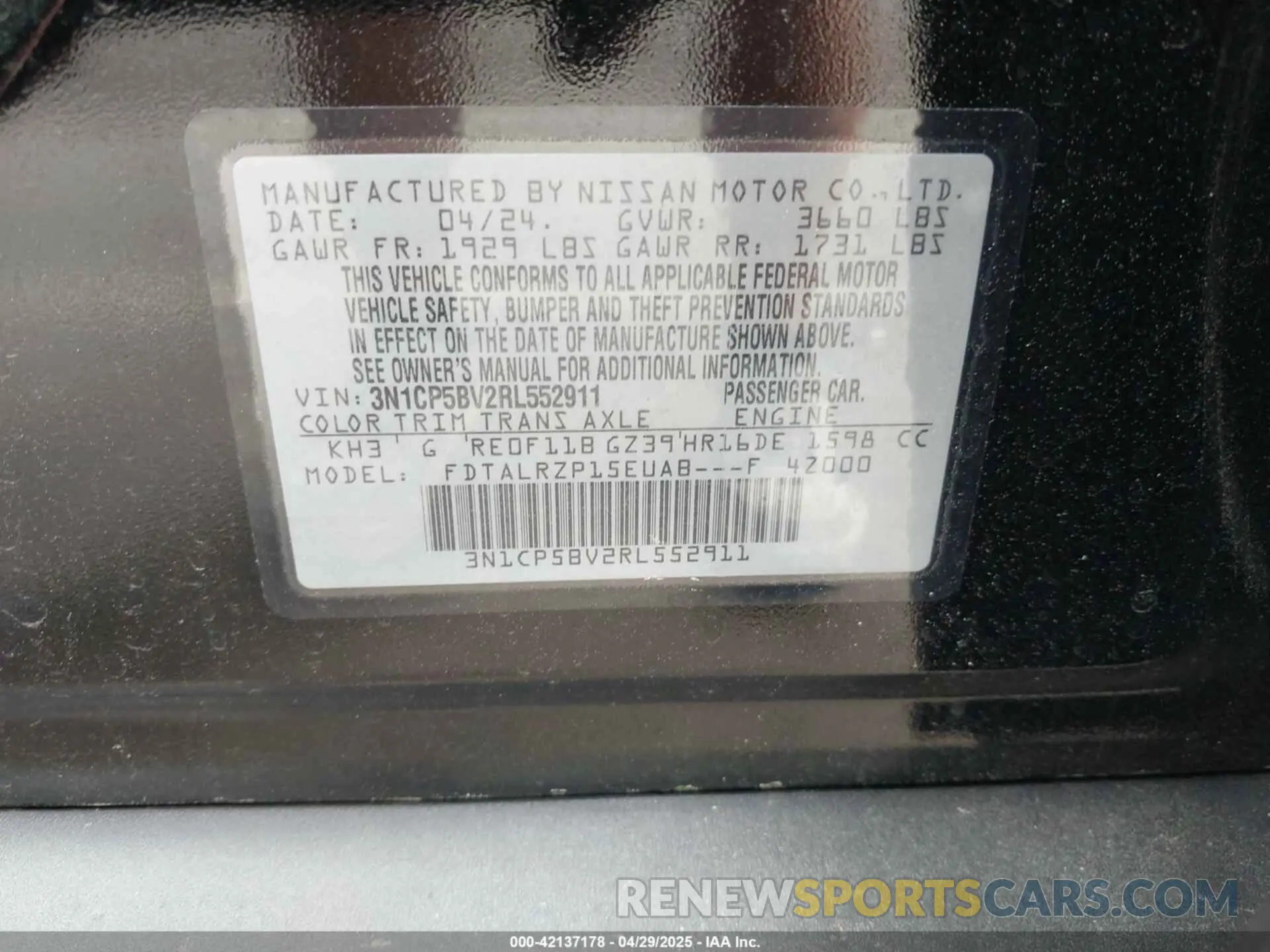 9 Фотография поврежденного автомобиля 3N1CP5BV2RL552911 NISSAN KICKS 2024