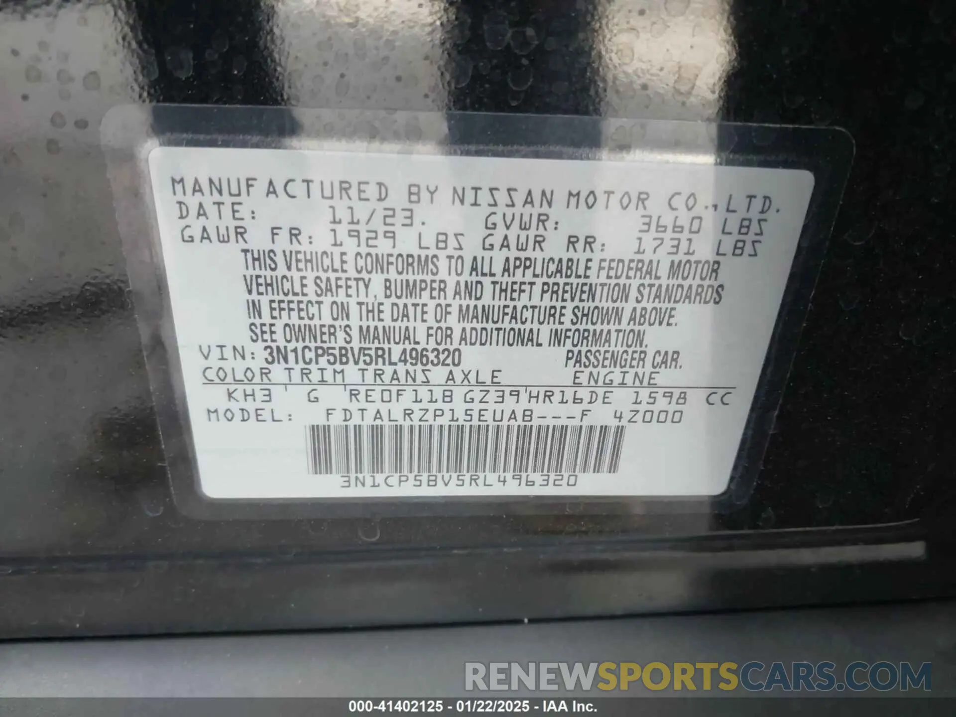 9 Photograph of a damaged car 3N1CP5BV5RL496320 NISSAN KICKS 2024