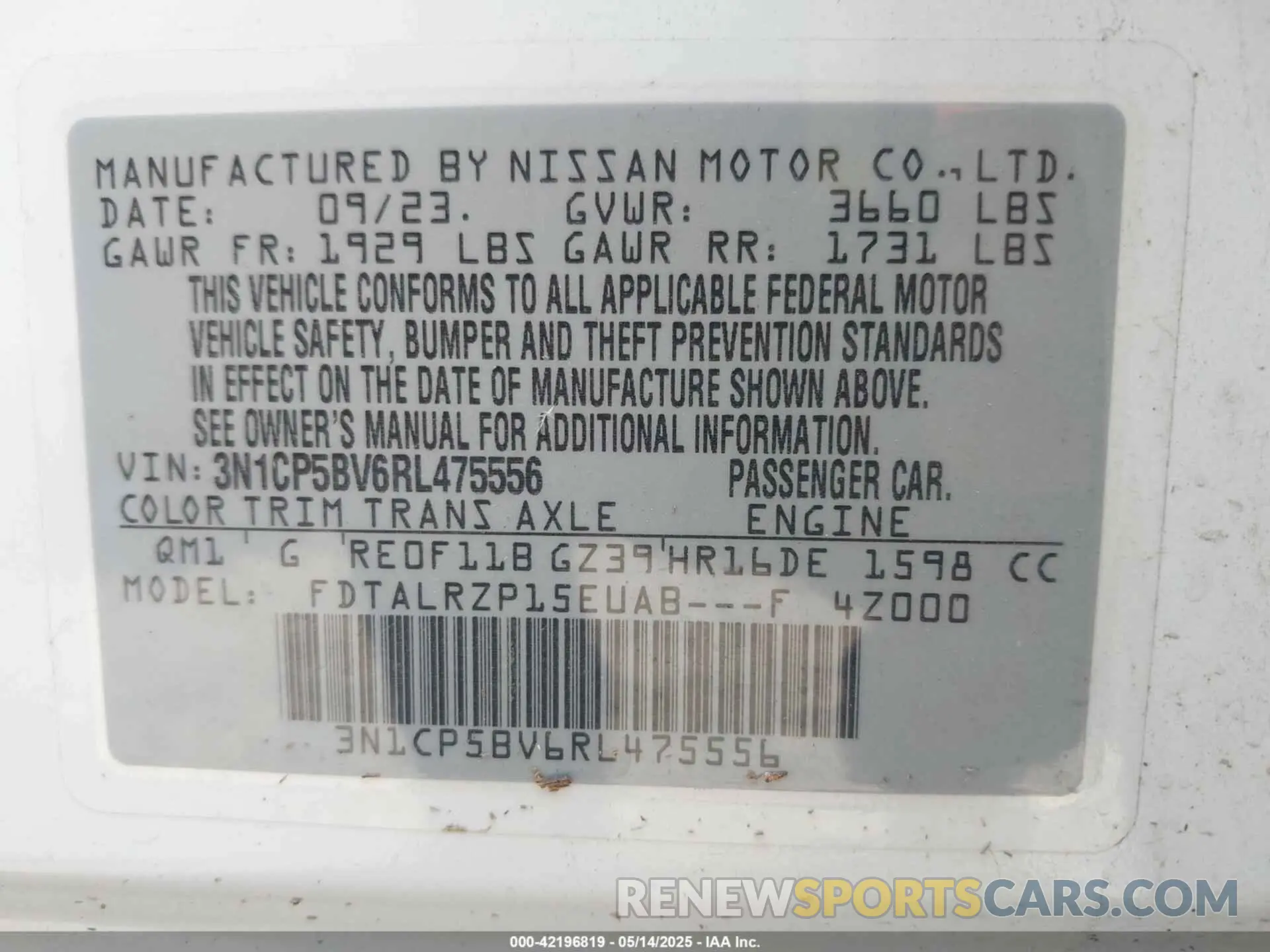 9 Photograph of a damaged car 3N1CP5BV6RL475556 NISSAN KICKS 2024