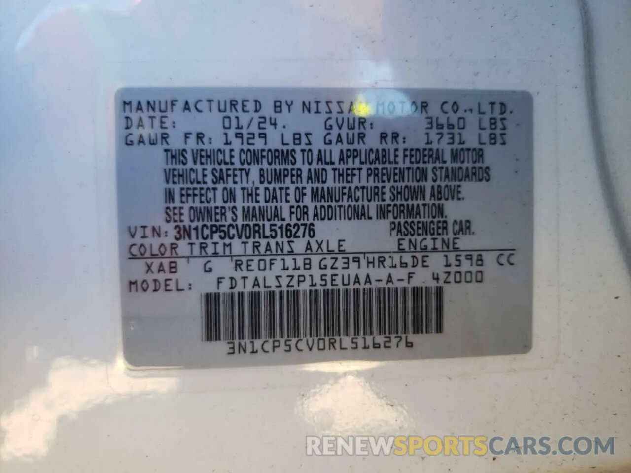 13 Фотография поврежденного автомобиля 3N1CP5CV0RL516276 NISSAN KICKS 2024