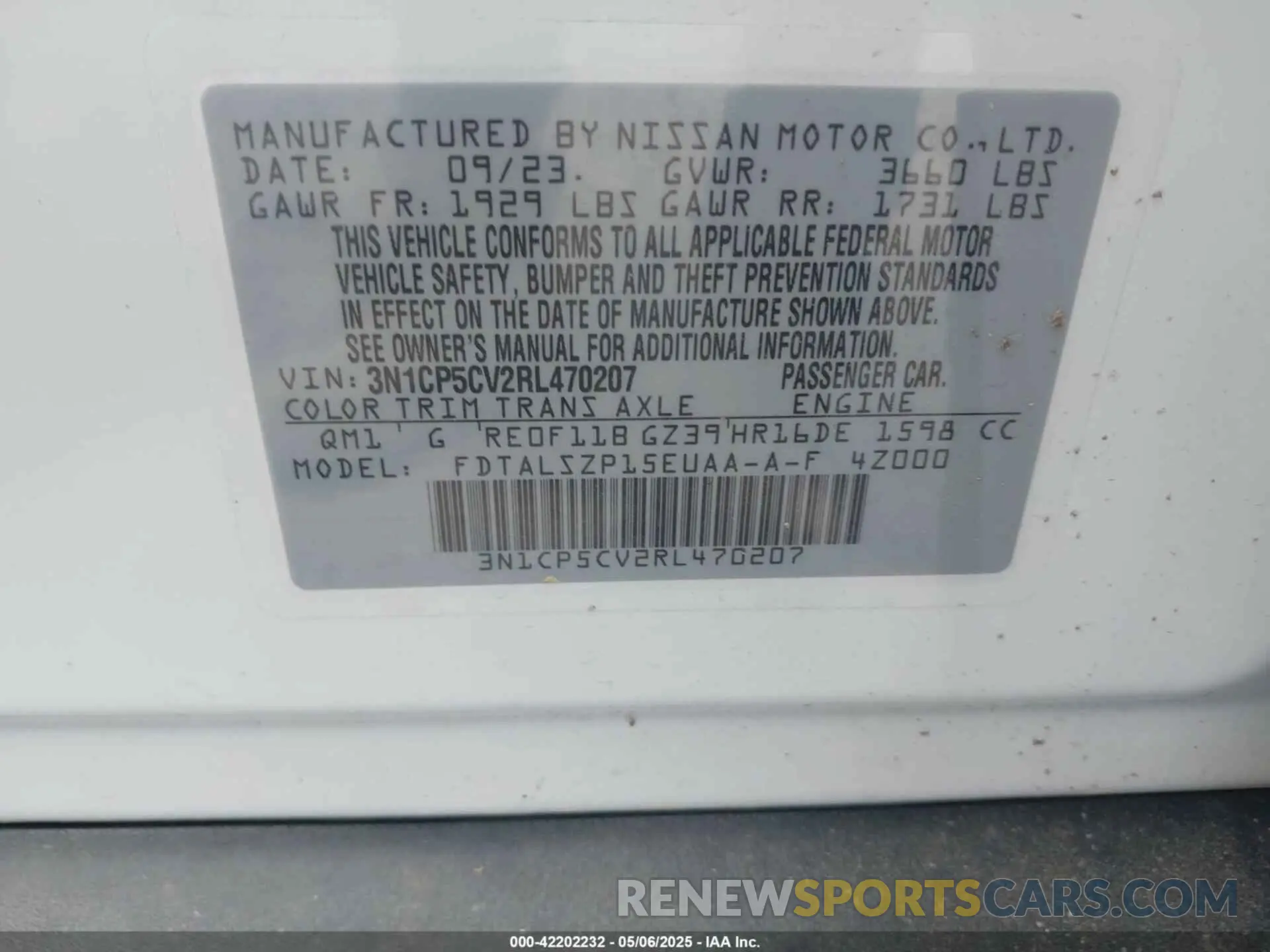 9 Фотография поврежденного автомобиля 3N1CP5CV2RL470207 NISSAN KICKS 2024