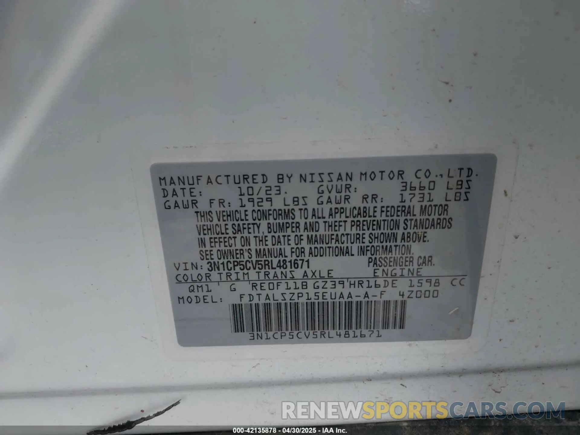 9 Photograph of a damaged car 3N1CP5CV5RL481671 NISSAN KICKS 2024