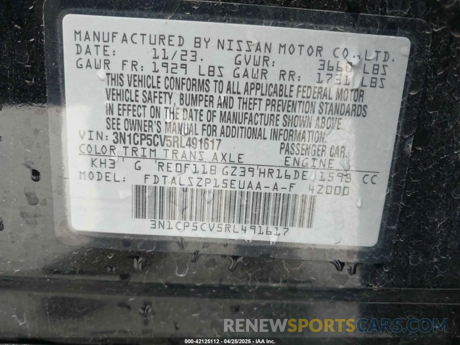 9 Фотография поврежденного автомобиля 3N1CP5CV5RL491617 NISSAN KICKS 2024