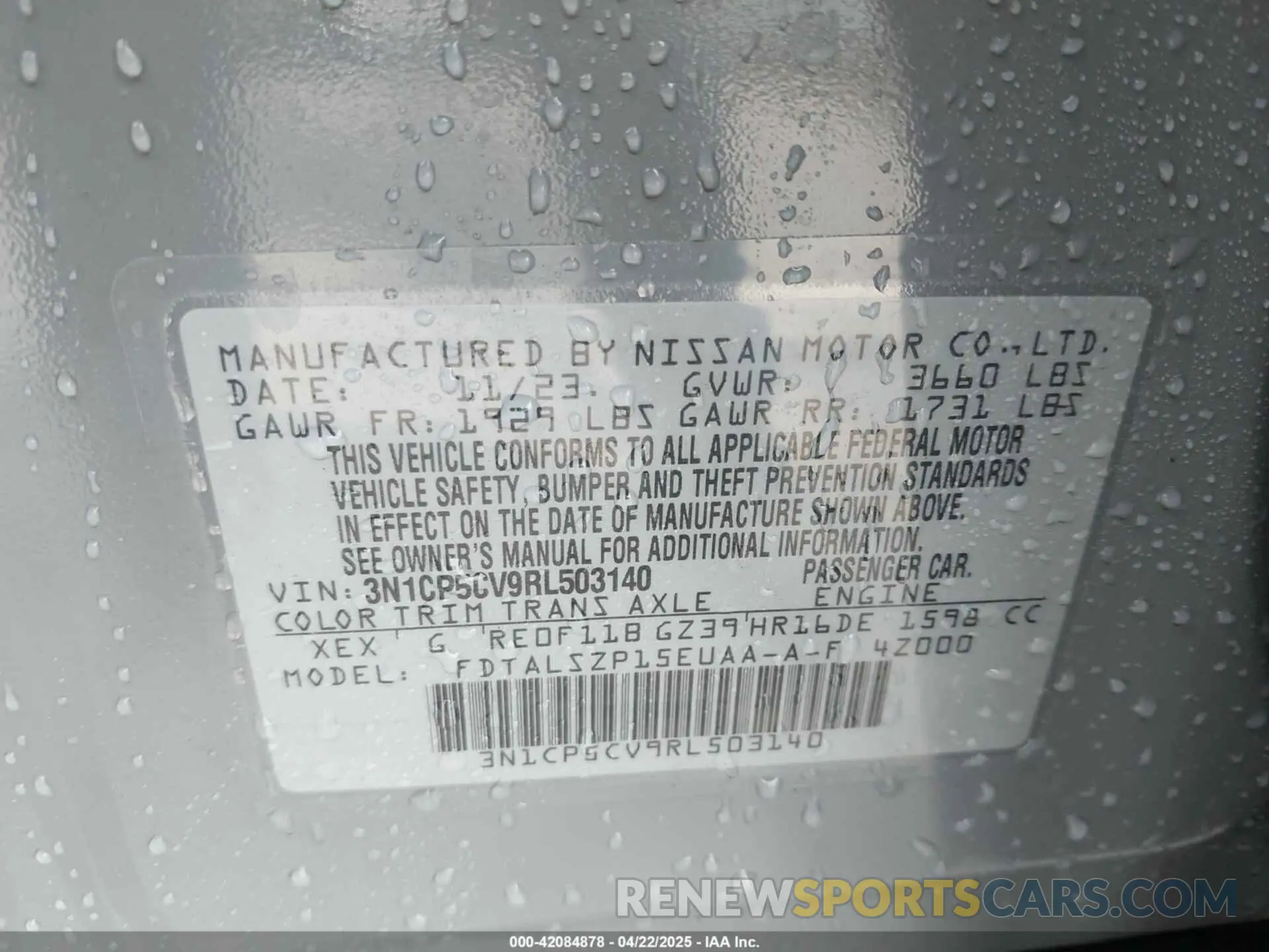 9 Photograph of a damaged car 3N1CP5CV9RL503140 NISSAN KICKS 2024