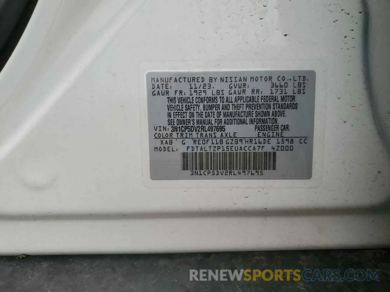 12 Photograph of a damaged car 3N1CP5DV2RL497695 NISSAN KICKS 2024