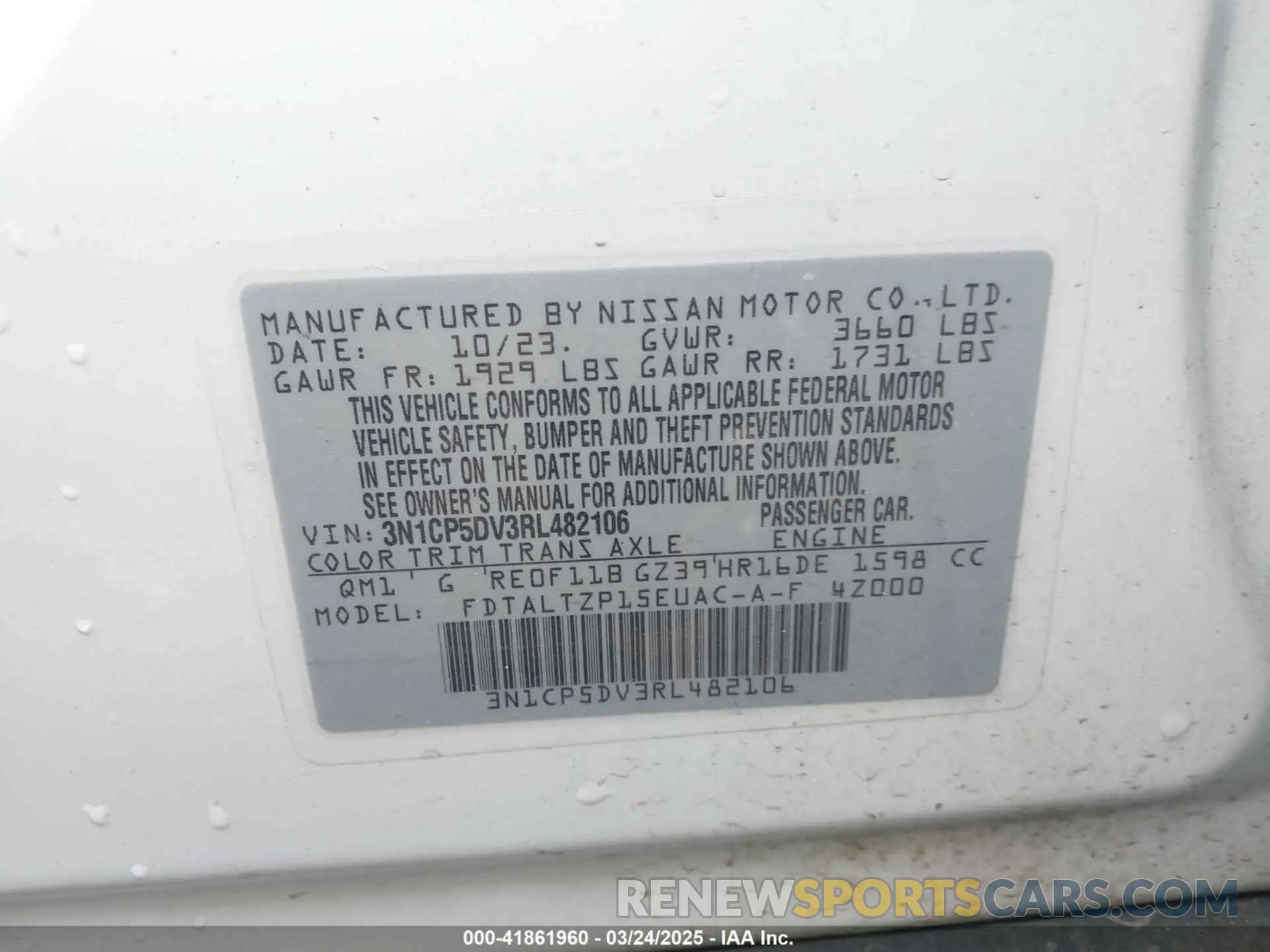 9 Фотография поврежденного автомобиля 3N1CP5DV3RL482106 NISSAN KICKS 2024