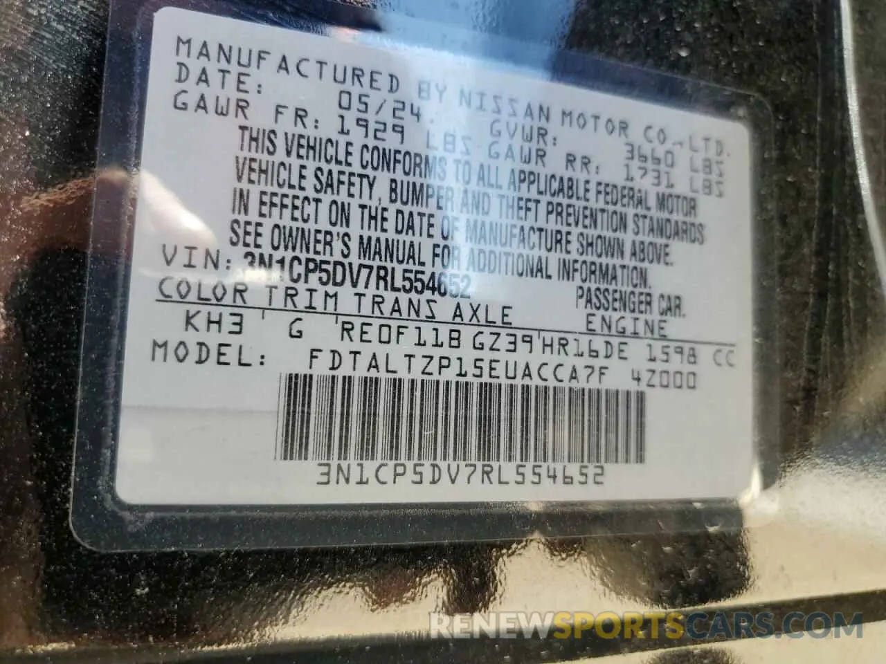 12 Фотография поврежденного автомобиля 3N1CP5DV7RL554652 NISSAN KICKS 2024