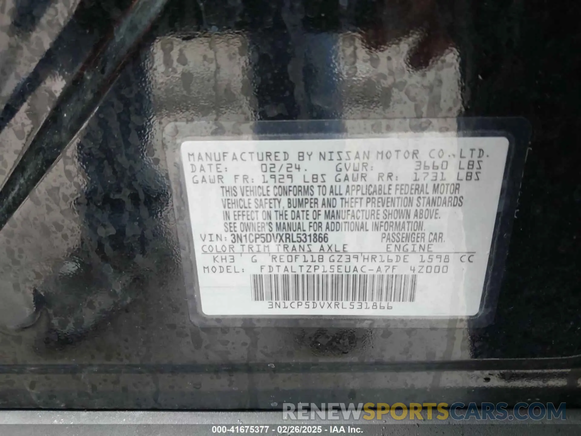 9 Фотография поврежденного автомобиля 3N1CP5DVXRL531866 NISSAN KICKS 2024