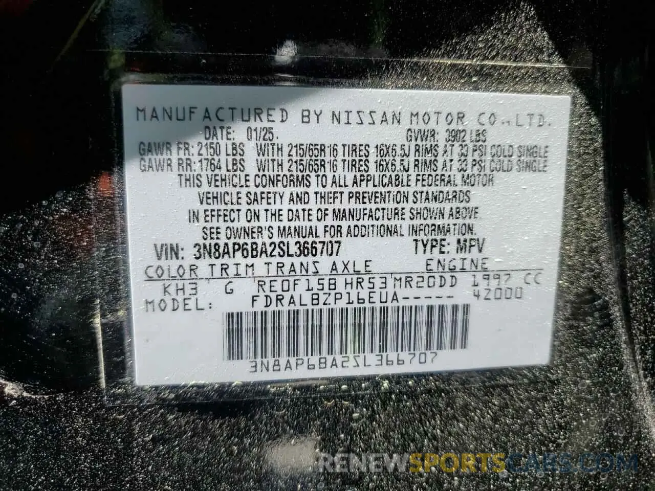 13 Photograph of a damaged car 3N8AP6BA2SL366707 NISSAN KICKS 2025