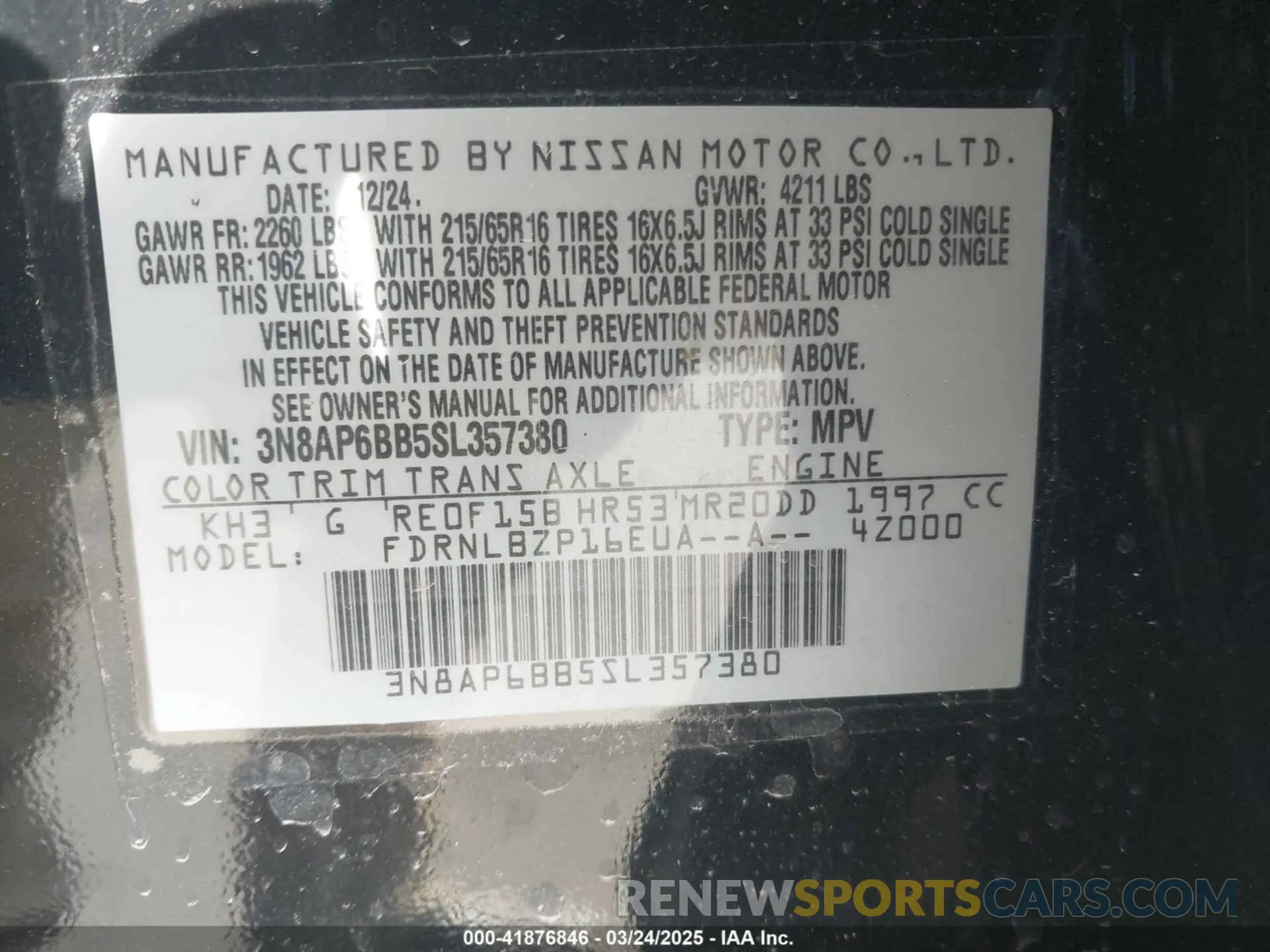 9 Фотография поврежденного автомобиля 3N8AP6BB5SL357380 NISSAN KICKS 2025