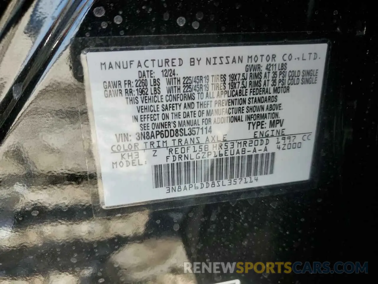 13 Фотография поврежденного автомобиля 3N8AP6DD8SL357114 NISSAN KICKS 2025