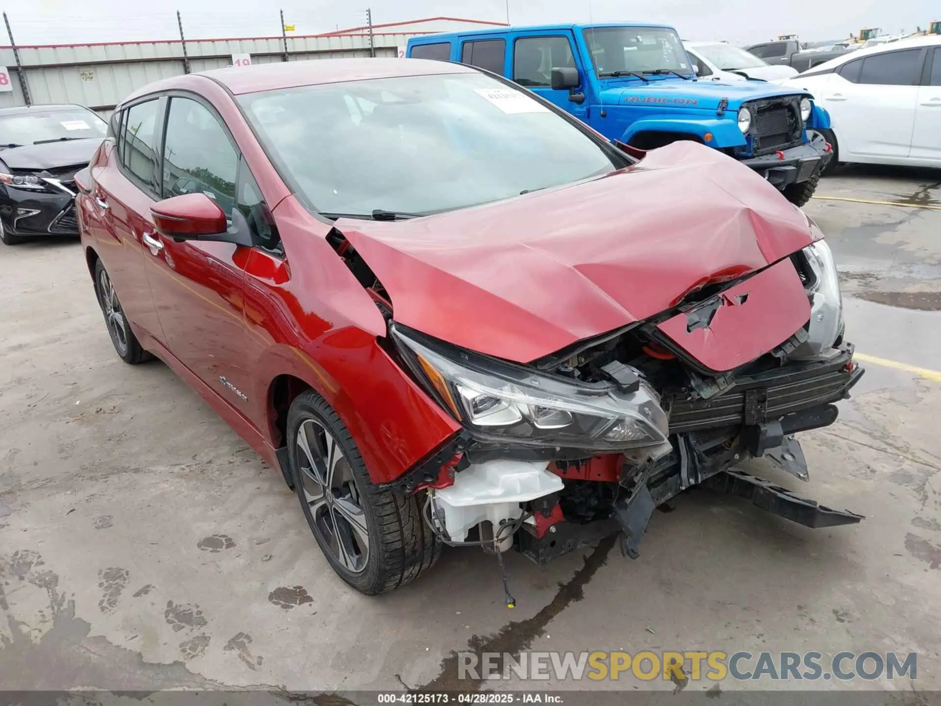 1 Photograph of a damaged car 1N4AZ1CP3KC302625 NISSAN LEAF 2019