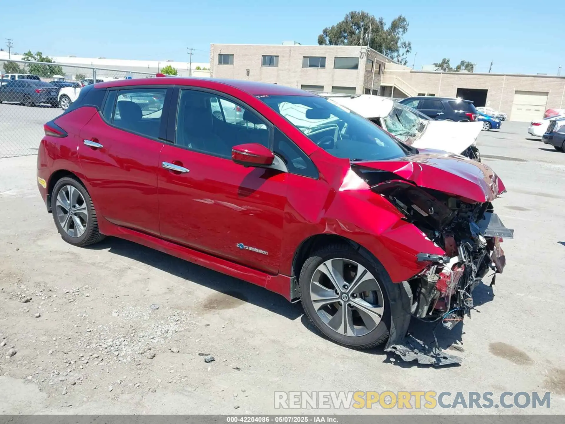 1 Photograph of a damaged car 1N4AZ1CP9KC303424 NISSAN LEAF 2019