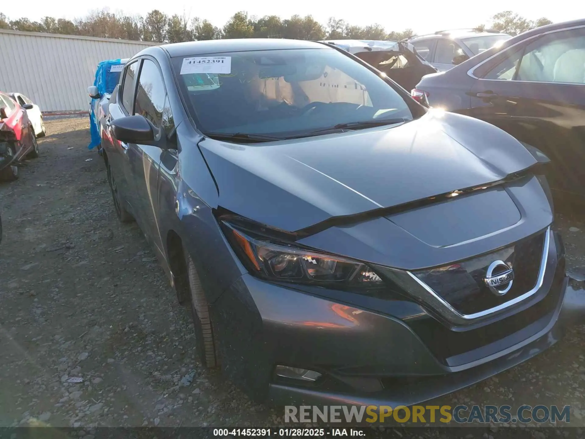1 Photograph of a damaged car 1N4AZ1CVXMC553479 NISSAN LEAF 2021