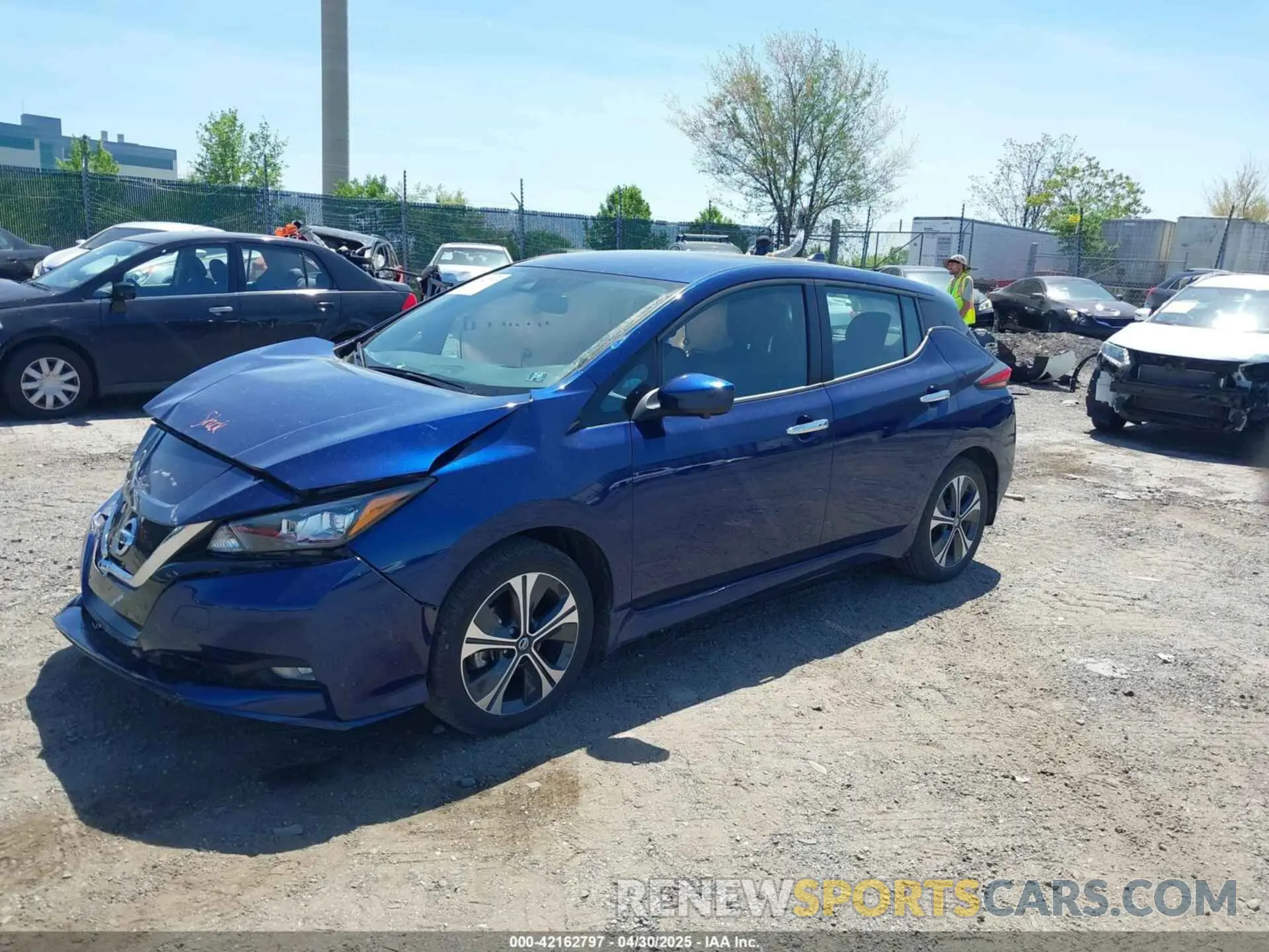 2 Photograph of a damaged car 1N4BZ1CV1NC553571 NISSAN LEAF 2022
