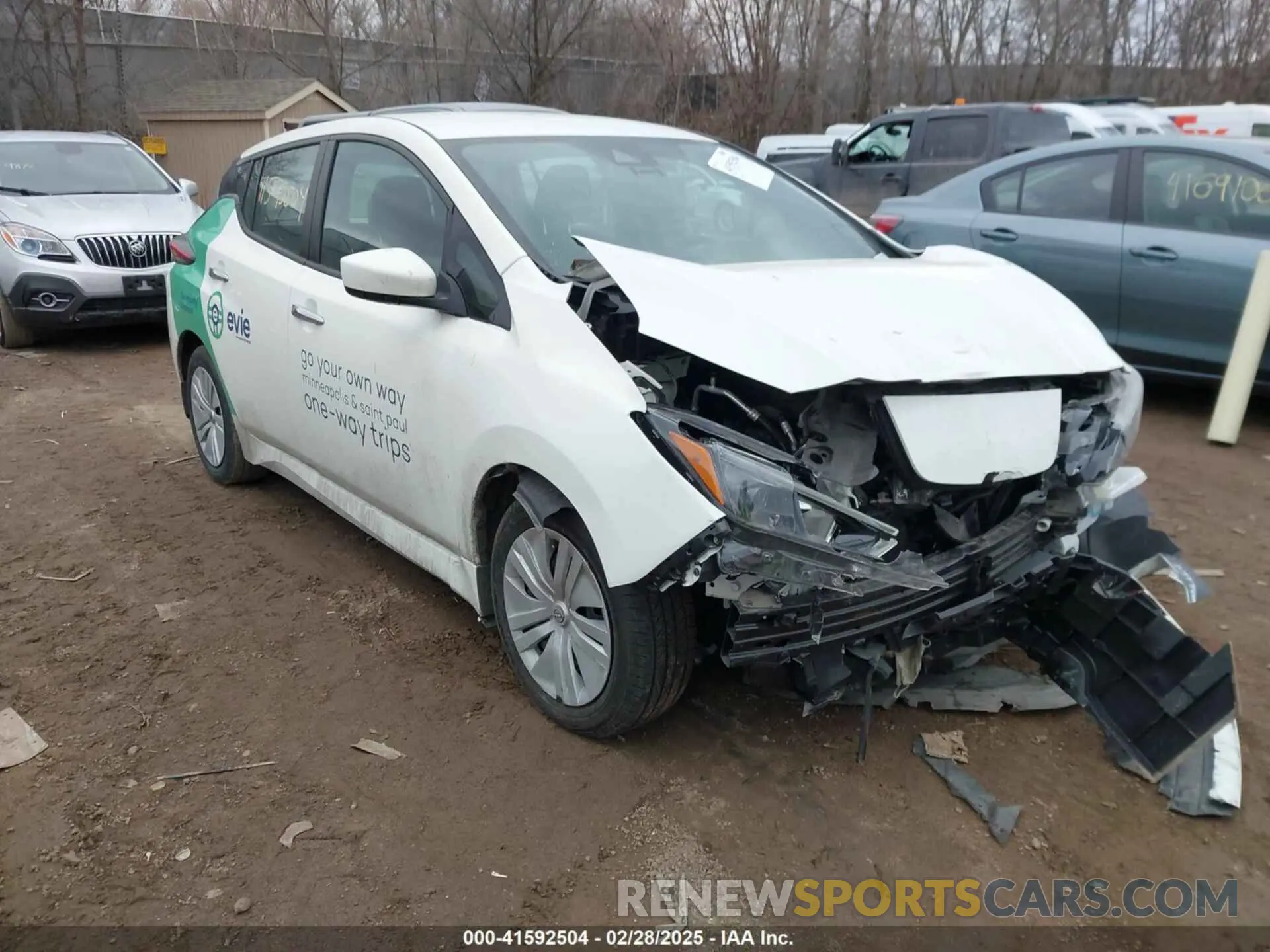 1 Photograph of a damaged car 1N4AZ1BV7PC551730 NISSAN LEAF 2023