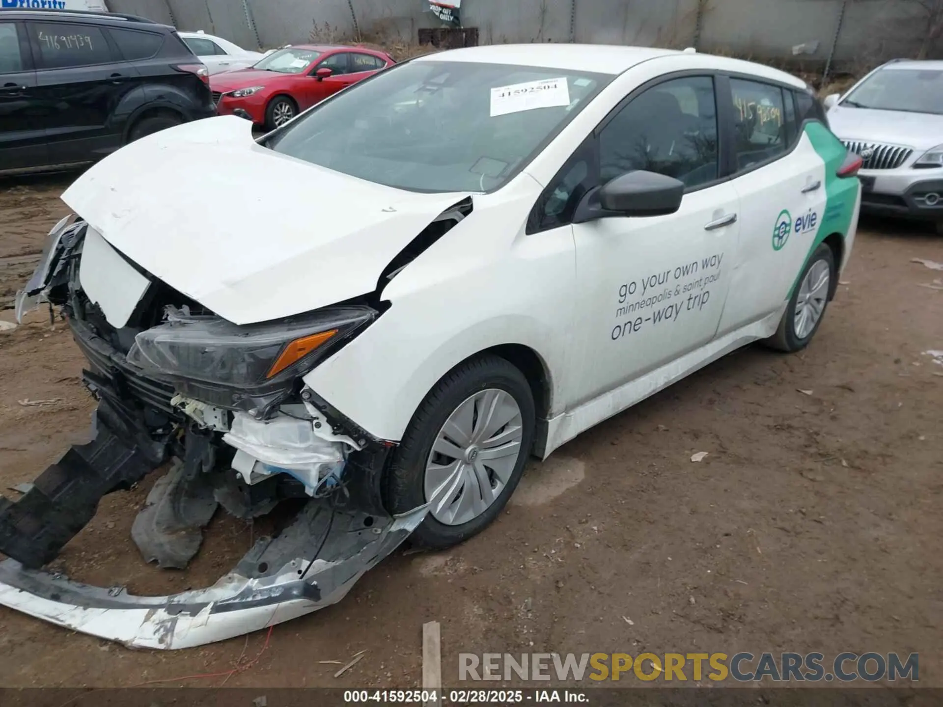 2 Photograph of a damaged car 1N4AZ1BV7PC551730 NISSAN LEAF 2023