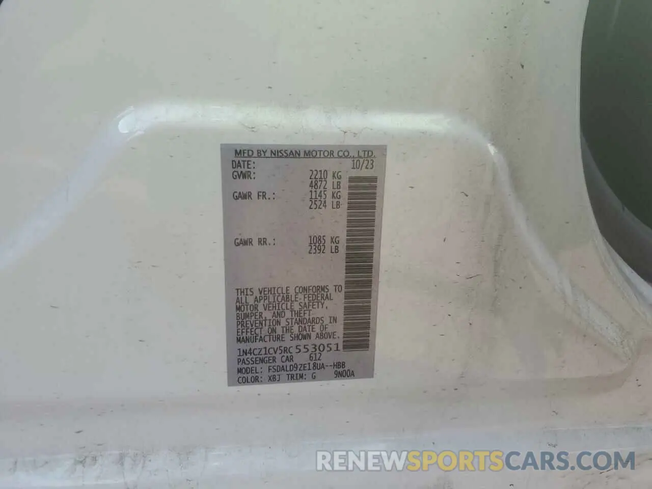 12 Photograph of a damaged car 1N4CZ1CV5RC553051 NISSAN LEAF 2024