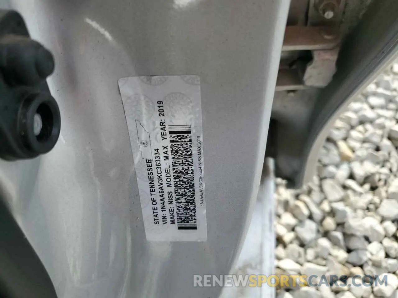 12 Photograph of a damaged car 1N4AA6AV3KC363334 NISSAN MAXIMA 2019