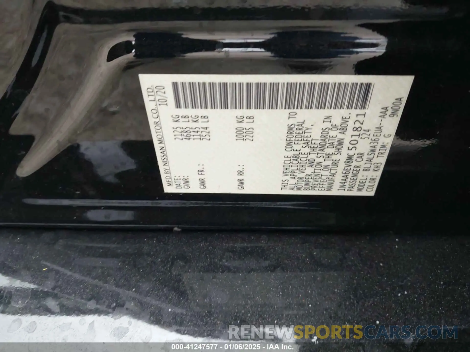 9 Фотография поврежденного автомобиля 1N4AA6EV8MC501821 NISSAN MAXIMA 2021