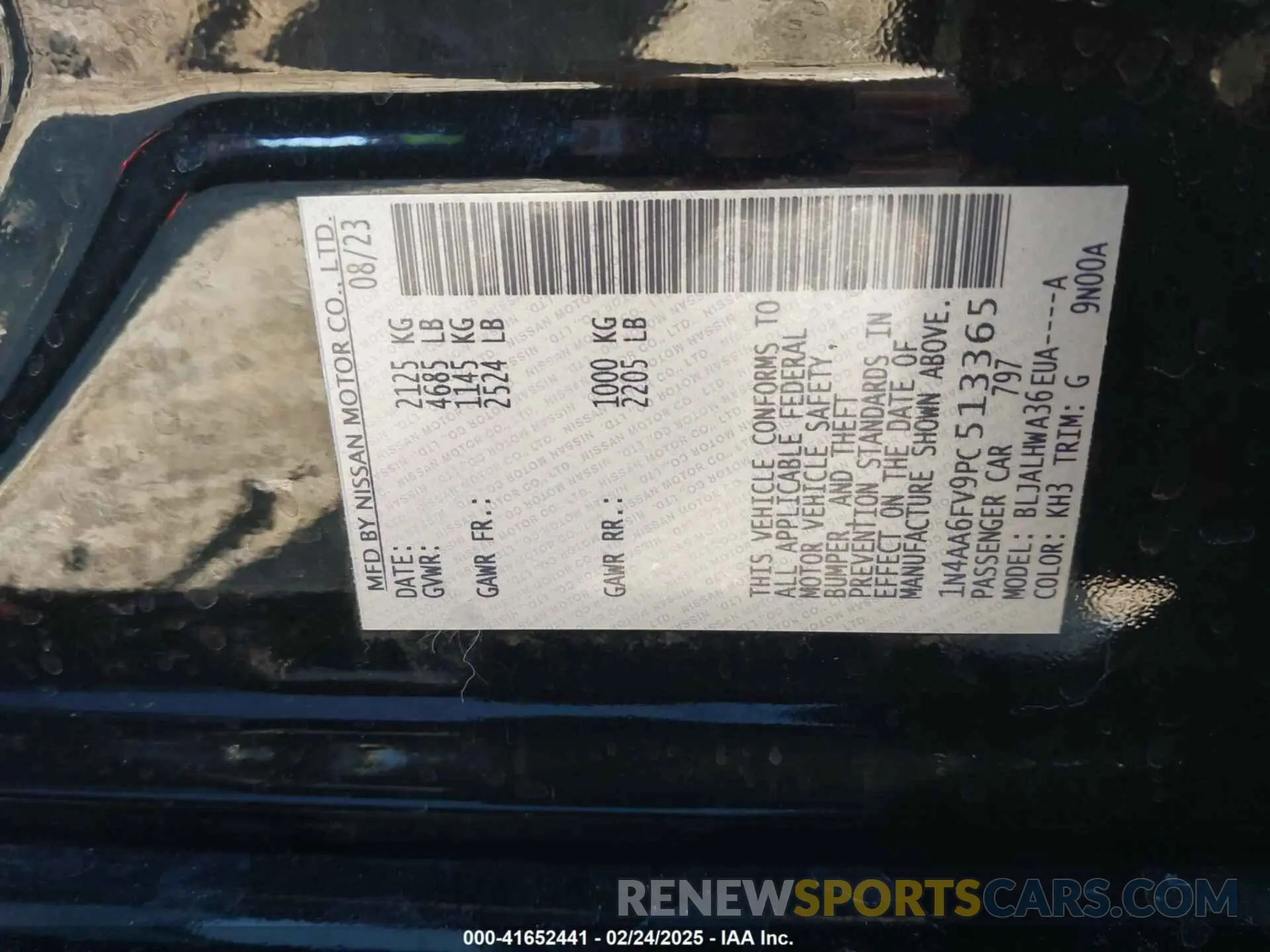 9 Фотография поврежденного автомобиля 1N4AA6FV9PC513365 NISSAN MAXIMA 2023