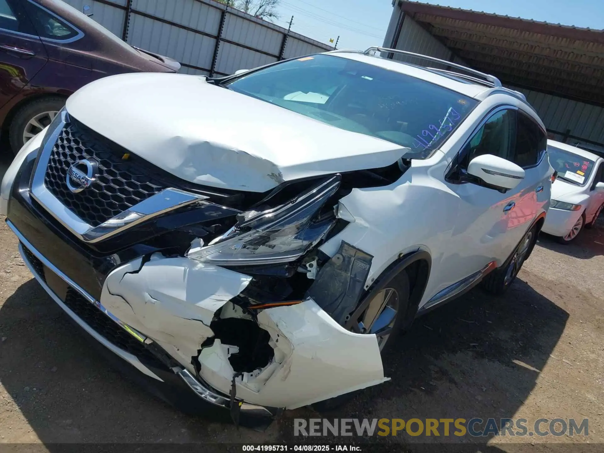 2 Photograph of a damaged car 5N1AZ2MJ2KN133403 NISSAN MURANO 2019