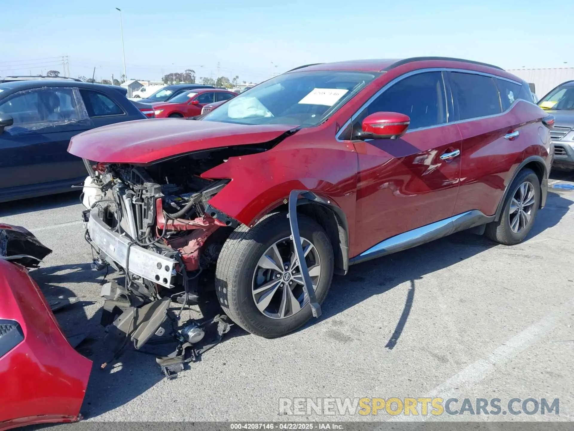 2 Photograph of a damaged car 5N1AZ2MJ5KN117616 NISSAN MURANO 2019
