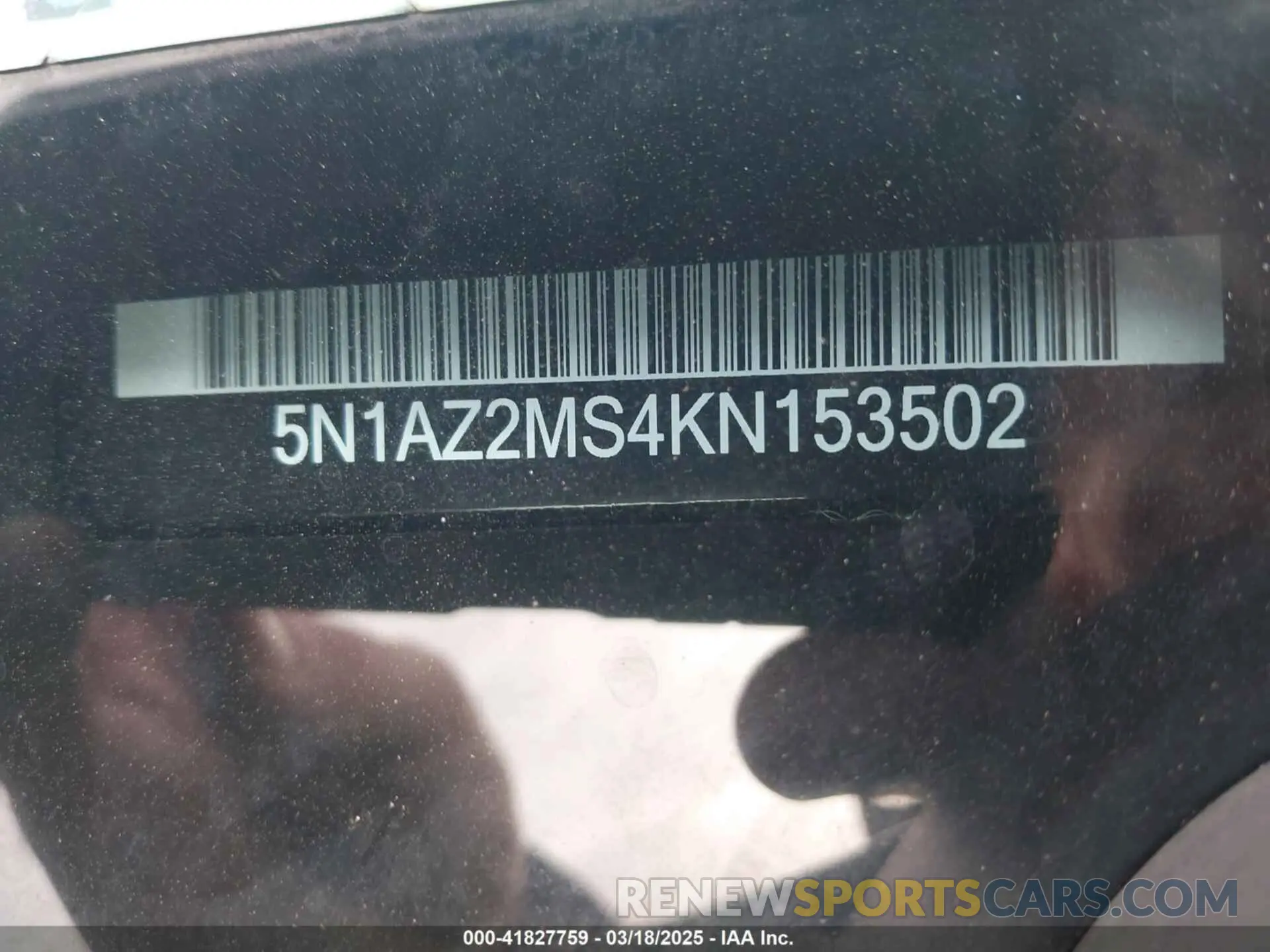 9 Photograph of a damaged car 5N1AZ2MS4KN153502 NISSAN MURANO 2019