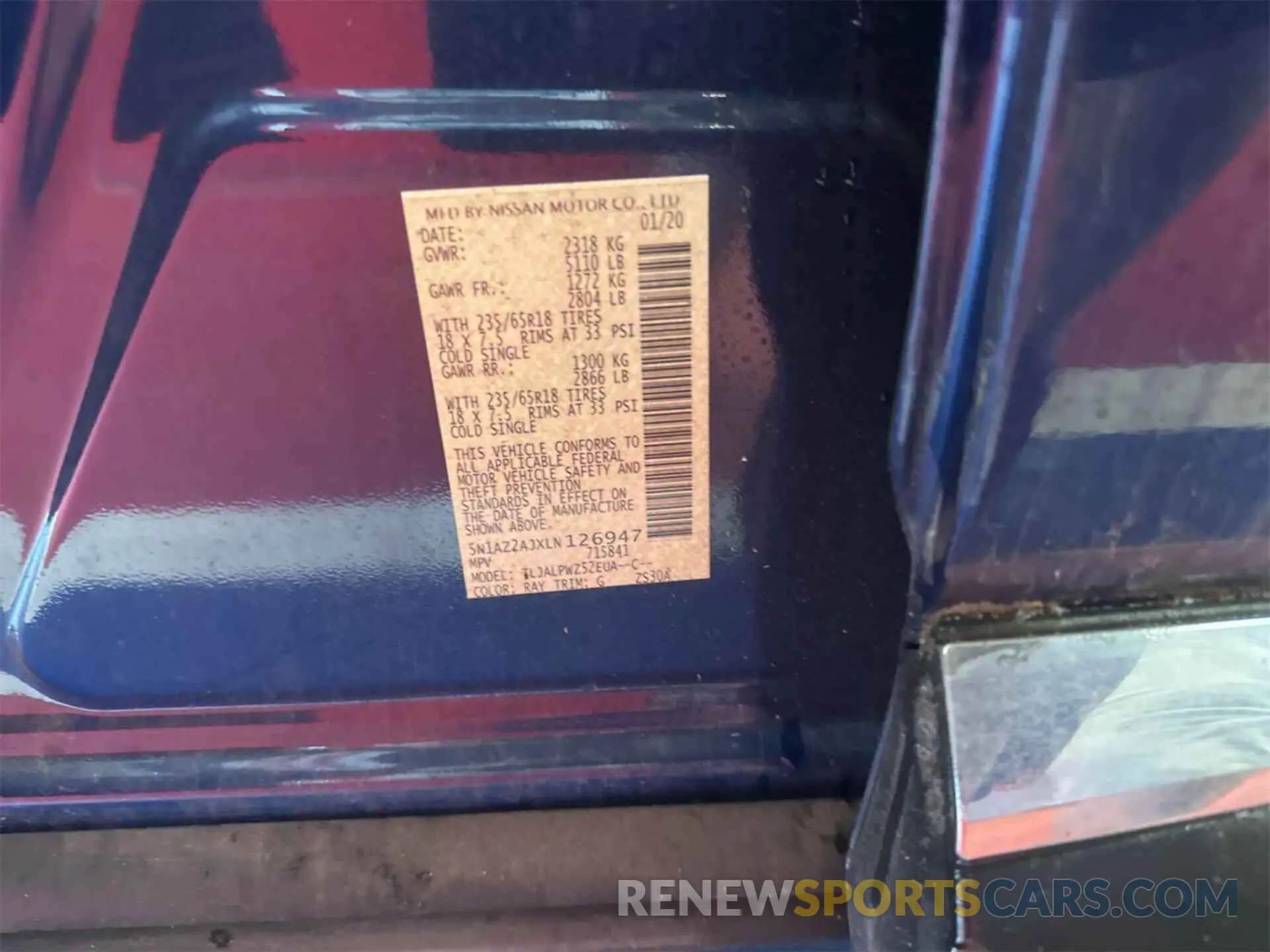 13 Фотография поврежденного автомобиля 5N1AZ2AJXLN126947 NISSAN MURANO 2020