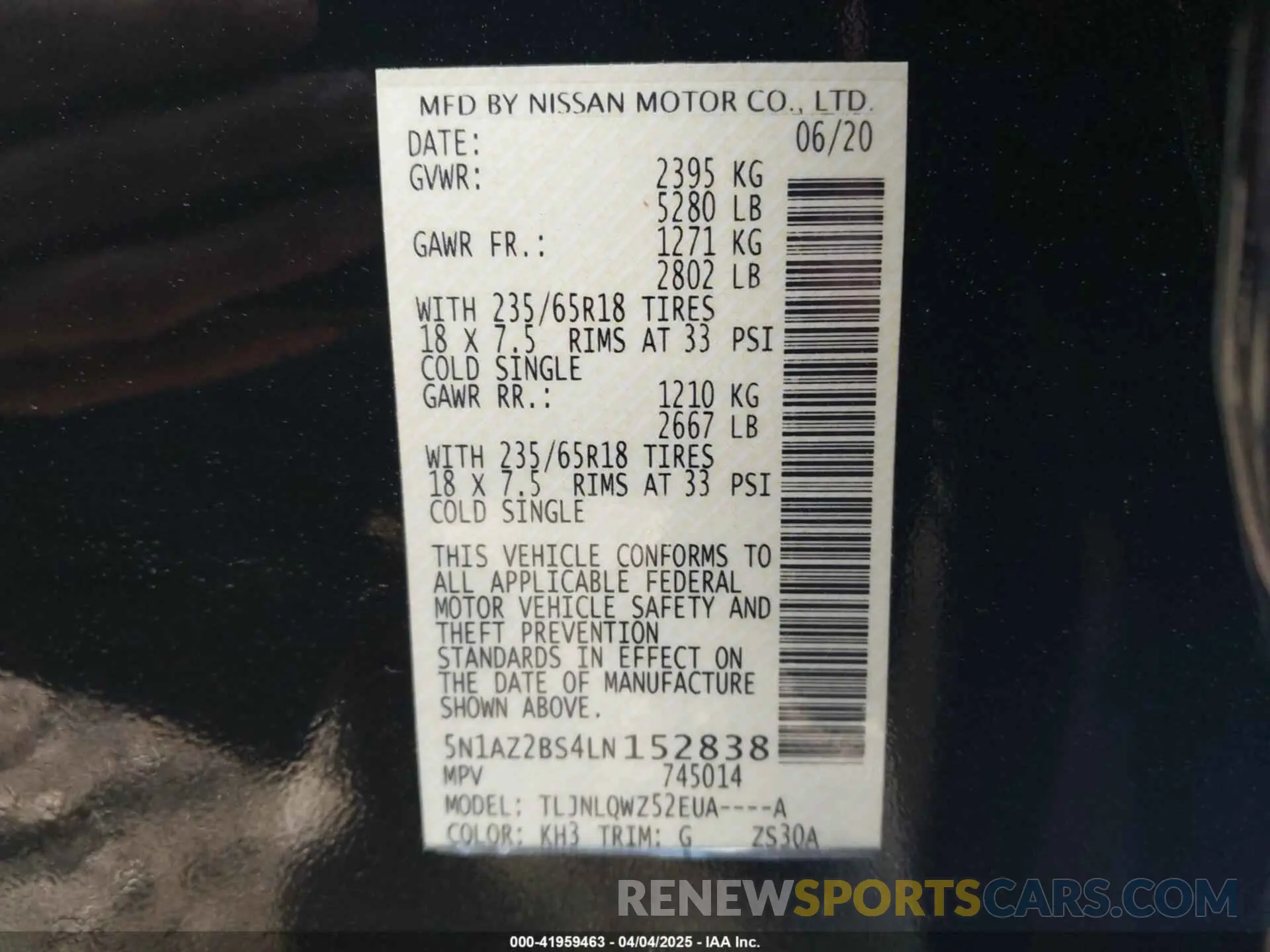 9 Фотография поврежденного автомобиля 5N1AZ2BS4LN152838 NISSAN MURANO 2020