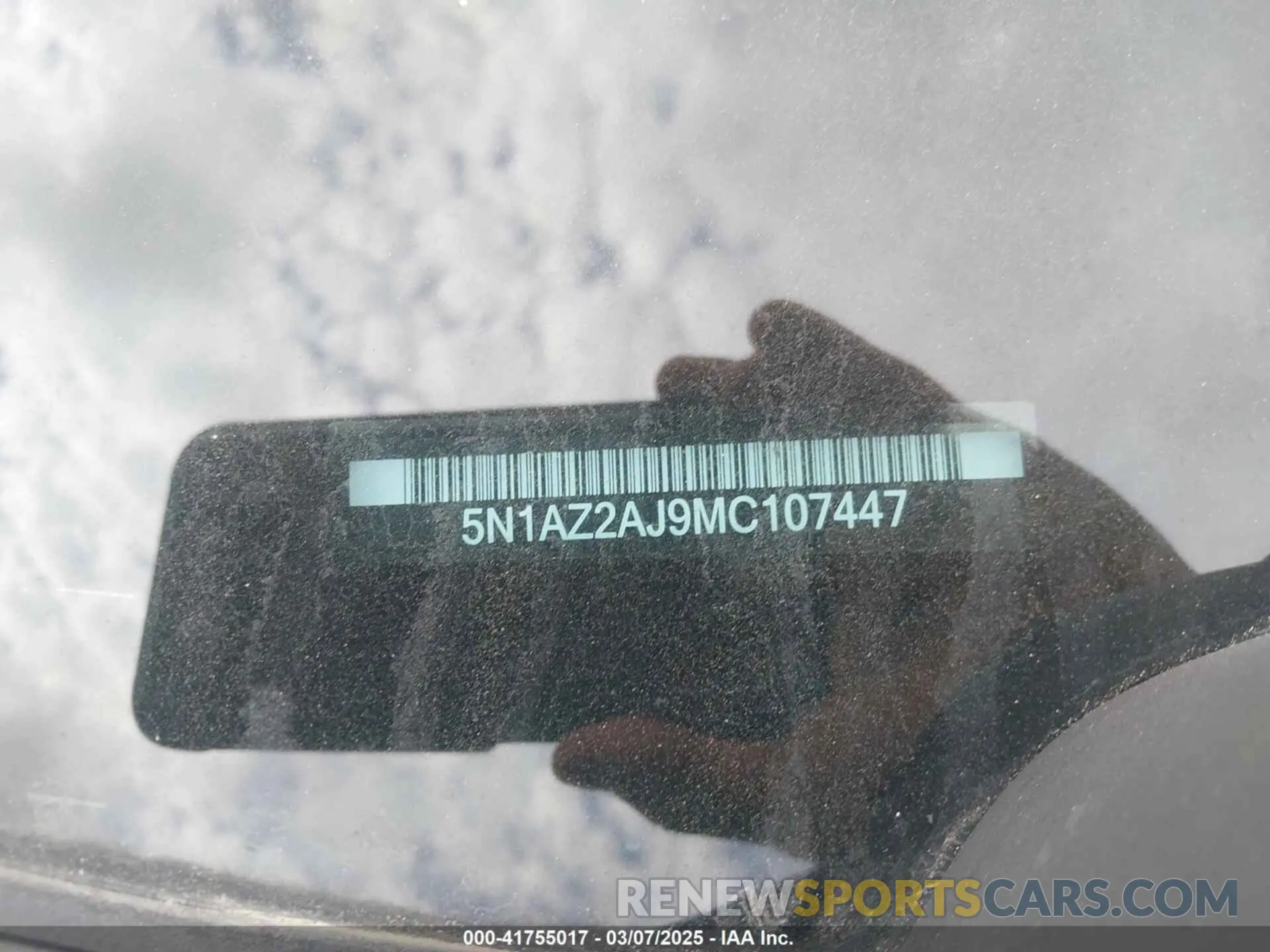 9 Photograph of a damaged car 5N1AZ2AJ9MC107447 NISSAN MURANO 2021