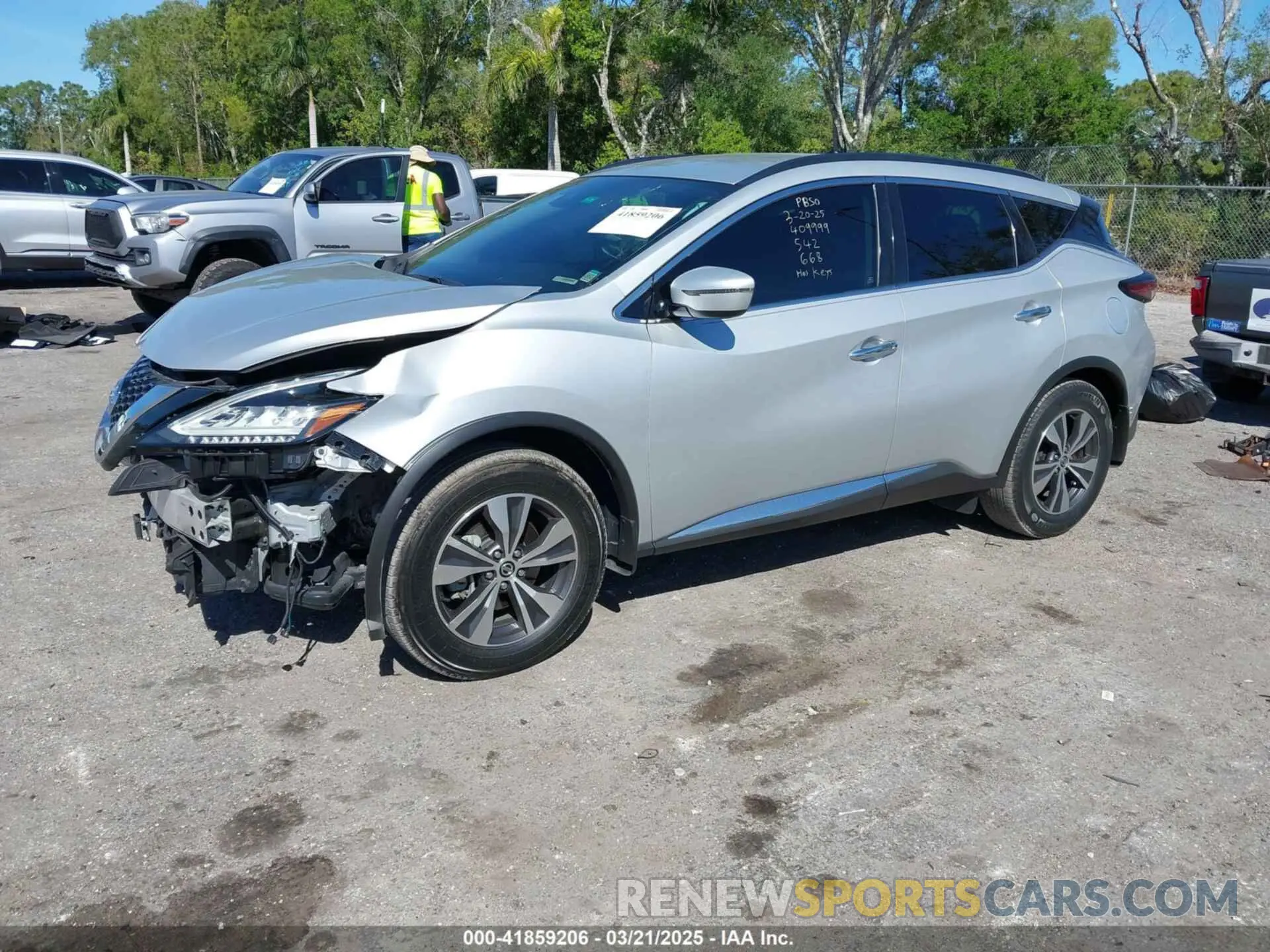2 Photograph of a damaged car 5N1AZ2BJ4MC117043 NISSAN MURANO 2021