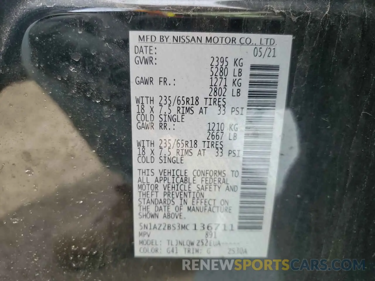 13 Photograph of a damaged car 5N1AZ2BS3MC136711 NISSAN MURANO 2021