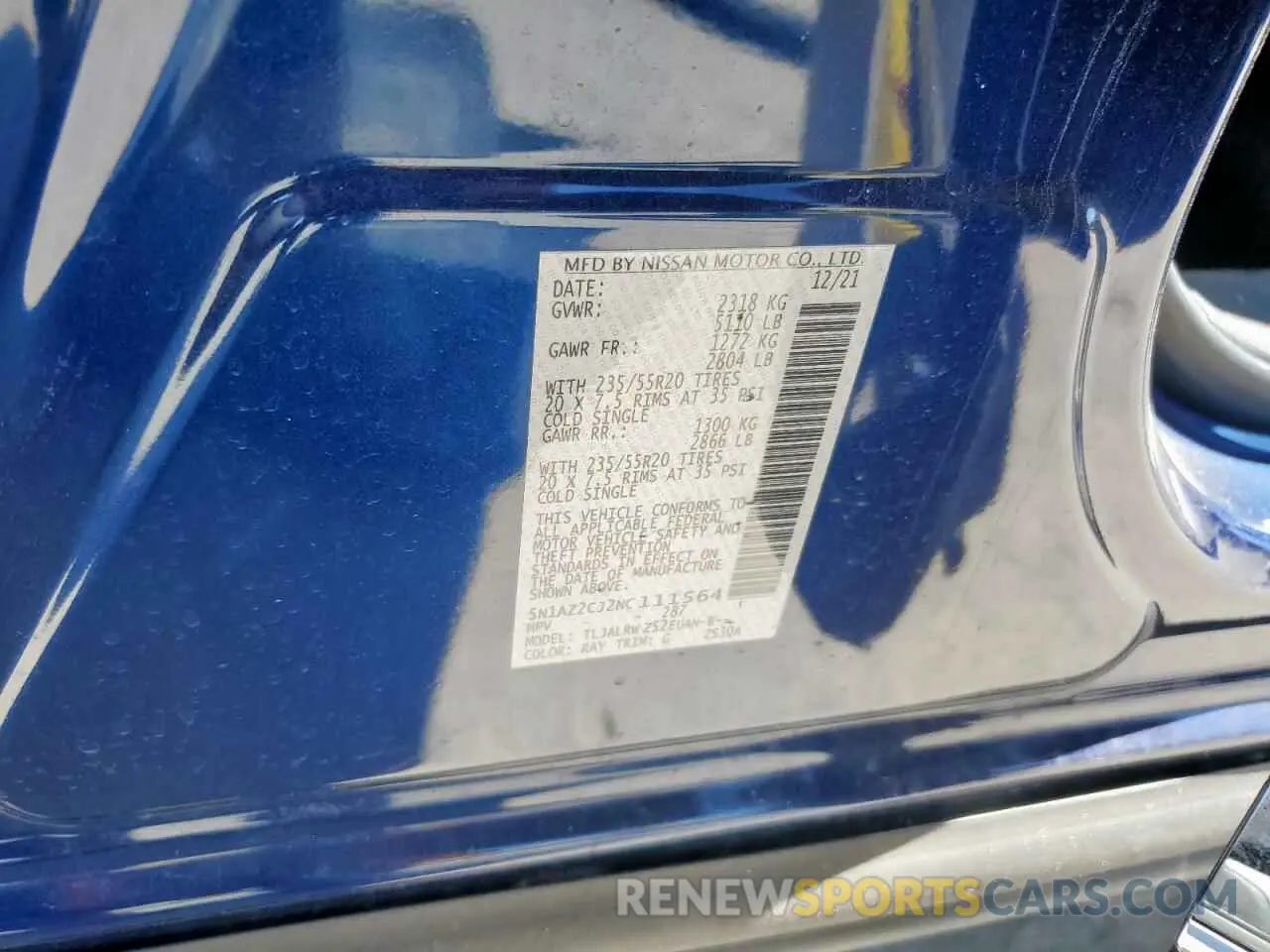 16 Photograph of a damaged car 5N1AZ2CJ2NC111564 NISSAN MURANO 2022
