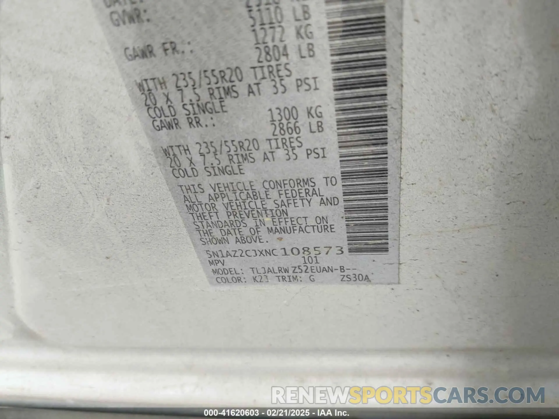 9 Photograph of a damaged car 5N1AZ2CJXNC108573 NISSAN MURANO 2022