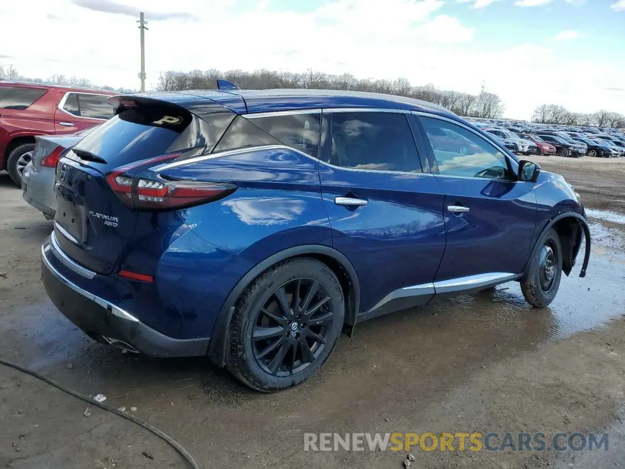 3 Photograph of a damaged car 5N1AZ2DS9NC112685 NISSAN MURANO 2022