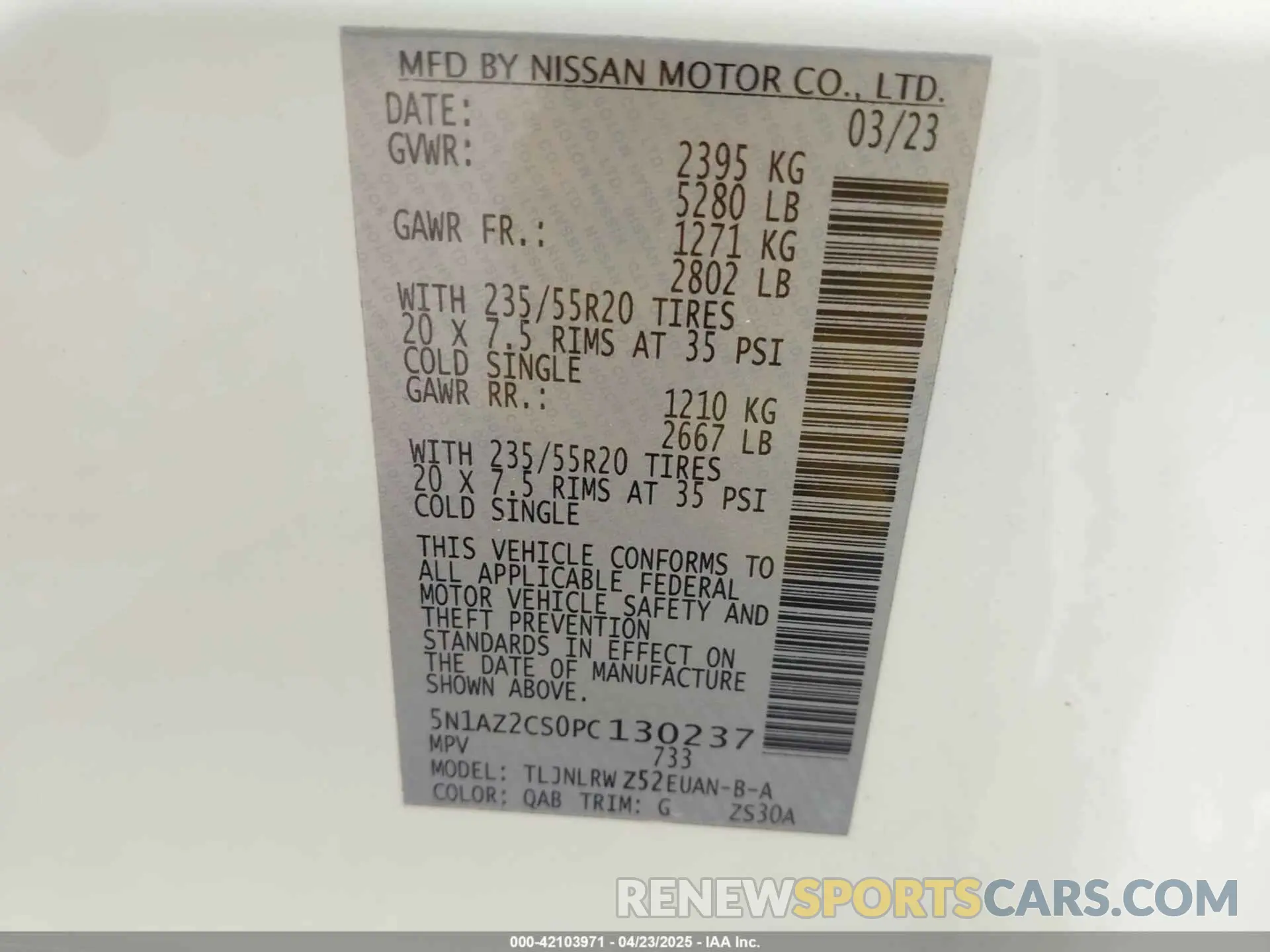 9 Фотография поврежденного автомобиля 5N1AZ2CS0PC130237 NISSAN MURANO 2023