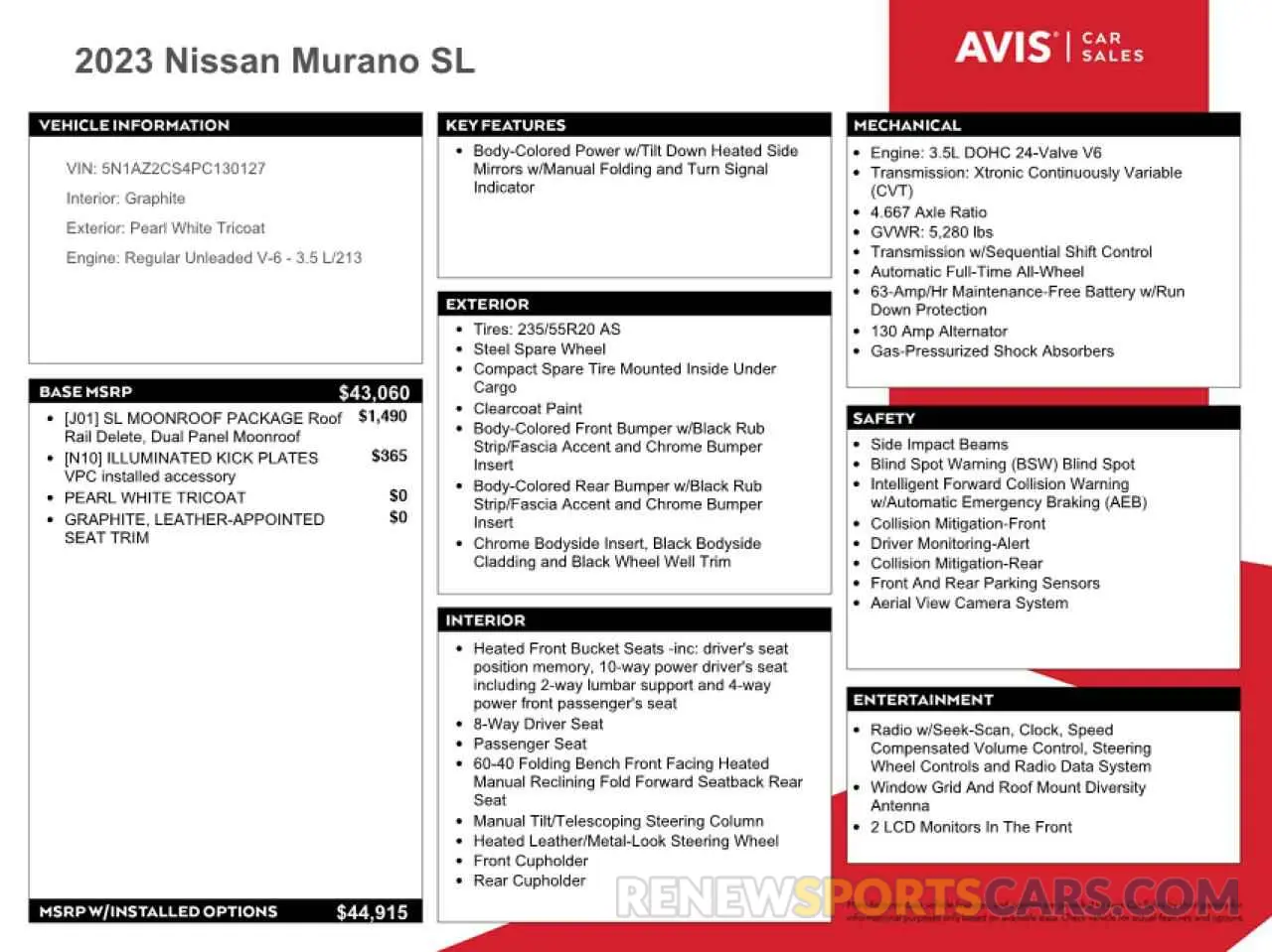 13 Фотография поврежденного автомобиля 5N1AZ2CS4PC130127 NISSAN MURANO 2023