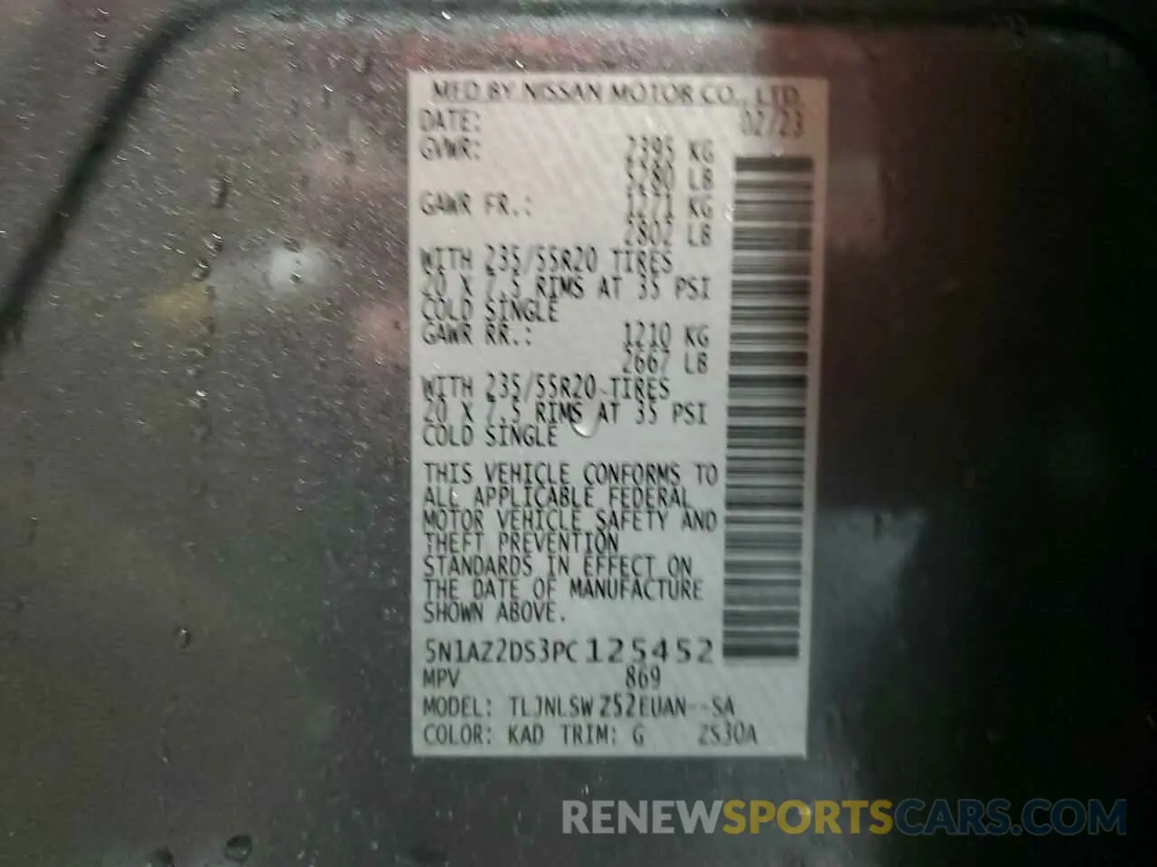 14 Фотография поврежденного автомобиля 5N1AZ2DS3PC125452 NISSAN MURANO 2023