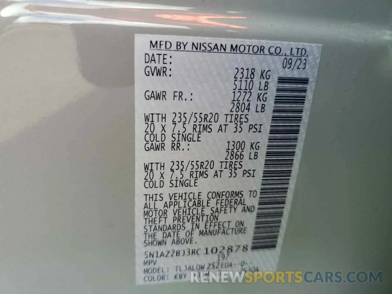 15 Photograph of a damaged car 5N1AZ2BJ3RC102878 NISSAN MURANO 2024